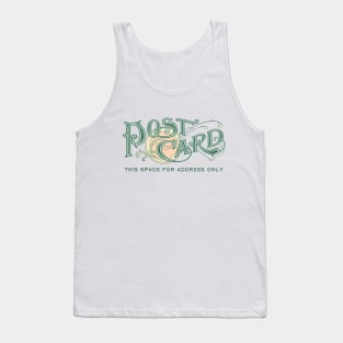 Postcard Collector Fancy Antique Lettering Design Tank Top